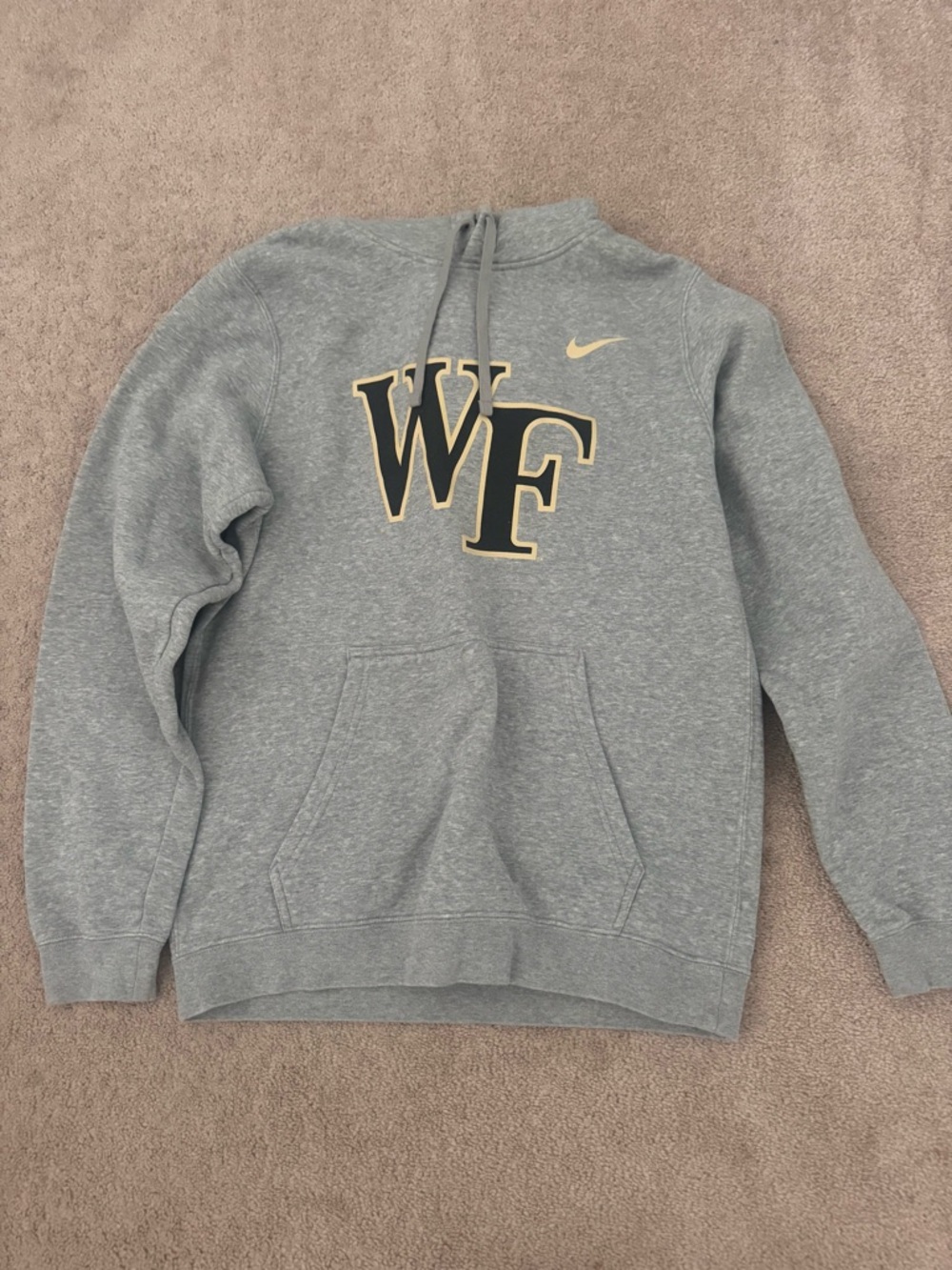 Nike Gray WF Crewneck Sweatshirt with Gold Accents
